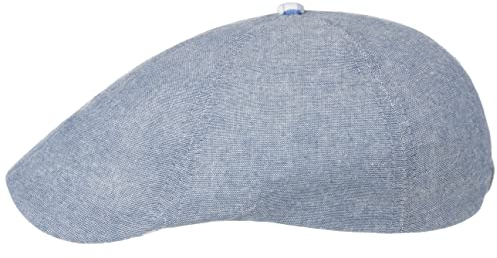 Lipodo Check Visor Kindercap - Aus 100% Baumwolle - Waschbar bis 30 Grad - Mit Stretchband - Einfarbige Kindermütze - Mehrfarbig Karierter Schirm - Flatcap Frühjahr/Sommer Denim 54 cm