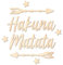 Ocasy Schriftzug Hakuna Matata mit 2 Pfeile und 3 Sternen, Wanddekoration mit 3D-Effekt, Wandbild aus Holz, DIY Holzdeko 600x80x5mm für Kinderzimmer