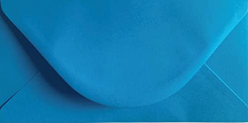 DL (110mm x 220mm) Coloured Envelopes for Greetings Cards Party Invitations & Craft - Pack of 30 (Kingfisher Blue)