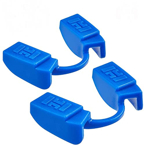 Gewichtheben-Mundstück für Fitness und Fitnessstudio, Powerlifting Mundschutz alle Arten von Kraftsportarten, niedriger Kiefer, kein Kontakt (2 PACK BLUE)