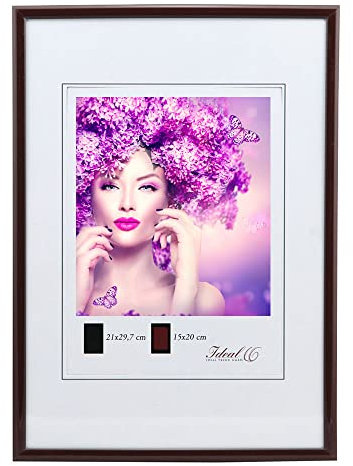 IDEAL TREND New Lifestyle Kunststoff Bilderrahmen Kunststoffrahmen Bildhalter Bildträger: Farbe: Braun | Format: 20x30