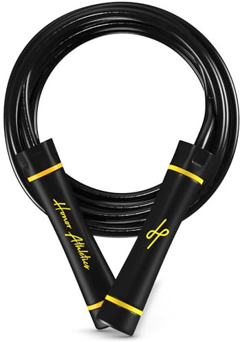 Muay Thai Style Weighted Jump Rope/Diseñado para Entrenamiento de Alta Intensidad/Muay Thai & MMA - Cuerda de Salto de PVC Duradera - Cuerda de Salto Pesada de 1.1 lb para Fitness