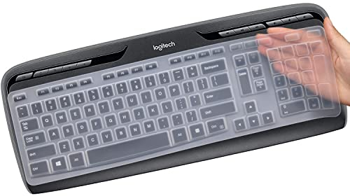 Tastatur-Abdeckung für Logitech MK320 K330 MK335 YR002/Y-R0009 kabellose ultradünne Silikon-Tastatur-Schutzfolie für Logitech MK320 K330 MK335 Zubehör, transparent