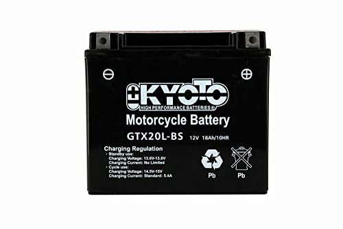 Batterie moto Kyoto GTX20L - BS (YTX20L - BS) prête à l'emploi - Dimensions : 17,5 x 8,7 x 15,5 cm pour HARLEY-DAVIDSON Street BOB 1584 2011-