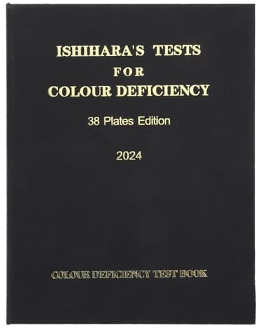 Ruarby Ishihara Buch 38 Platten Optometrie Farbenblindheit Farbmangel Numerisches Testbuch Für Fahrer Schule Farbenblindheit Testbuch