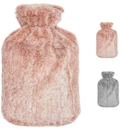 Alles Gute Hot Water Bottle- PVC 2.0L Hot Water Bag with Cover Provide Hand Feet Warmth and Pain/Menstrual Cramps Relief, Hot Compress and Cold Therapy, Great Gift for Women, Seniors & Children (Rose)