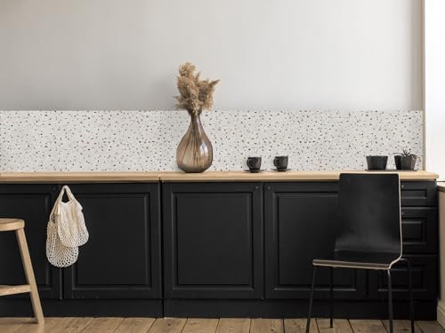 CAMELEO Crédence cuisine adhésive vinyle, imitation Terrazzo, 200 x 40 cm - Convient aussi comme adhésif décoratif pour meuble - résistant et imperméable