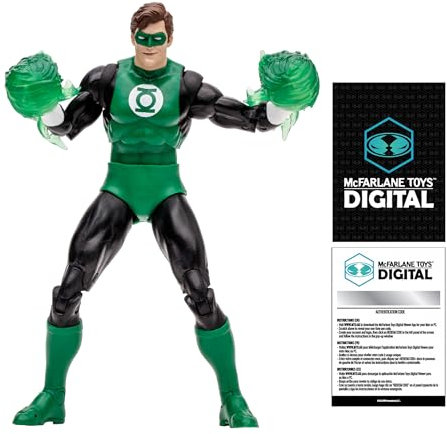 McFarlane Toys DC Direct Green Lantern (The Silver Age) - Figura de acción de 17,8 cm con coleccionista digital