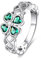 VONALA Vierblättriges Kleeblatt Ring 925 Sterling Silber Irischer Ringe Keltischer Schmuck Geschenke für Frauen Mädchen