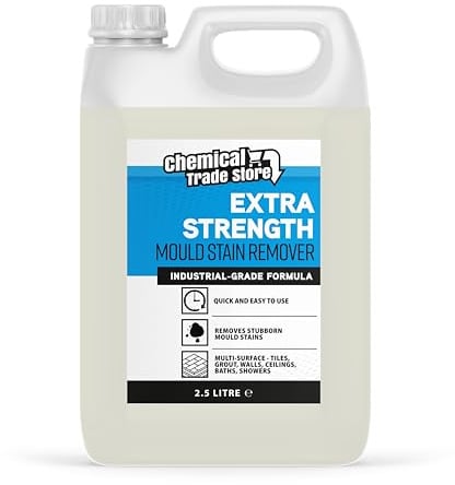 Chemical Trade Store - Mould Stain Remover Spray | Powerful Mildew Removes Mouldy Stains From Walls, Tiles, Silicone Seals & More - 2.5 Litre