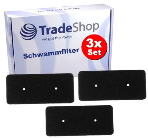 3x Trade-Shop Schwammfilter kompatibel mit Samsung DV90M8204AX DV90K6000CX DV90K6000CW DV90M5003QX DV91K6000CW DV81F5E5HGW5 DV81K6010CW Kondenstrockner
