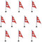 AZ FLAG 10 Stück Nepal-Tischflagge, 21 x 14 cm – 10 kleine nepalesische Büroflaggen, 100 % Polyester, mit Fahnenstange von 25 cm und Sockel aus schwarzem Kunststoff