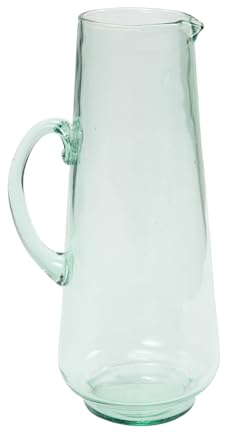 Return to Sender | Carafe 1.7 liter Recycled glass - hand blown with handle - water jug - glass carafe