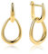 ALEXCRAFT Ohrringe Gold Hängend Doppel Creolen Eckige Quadrat Ohrringe mit Anhänger Silber 925 Ohrringe Hängend für Damen, Oval Ohrringe Gold Kleine Creolen Anhänger Hängend Baumelnde Tropfenohrringe