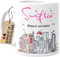 Tassenliebling® Swiftea personalisierte Tasse mit Namen - Beidseitiger Druck - Geschenk für beste Freundin, Kollegin oder Familie - 330ml Keramik