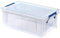 BANKERS BOX 5x 10L Plastic Storage Boxes with Lids. ProStore Super Strong Stackable Plastic Storage Boxes (14 x 34 x 21.5cm), Made in the UK, Clear