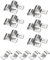 KGDUYC 20pcs Abrazaderas de Cable, Metal, Acero Inoxidable 304, U-Forma con Un Orificio, para Cables 10mm, Accesorios de Tubería de Agua