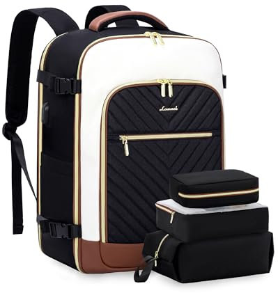 LOVEVOOK Handgepäck Rucksack Flugzeug 40L Reiserucksack Damen Groß 18 zoll Laptop Reisetasche Wasserdicht Travel Backpack Women Weekender Carry On Duffle Bag Cabin Luggage Set für Reise Business