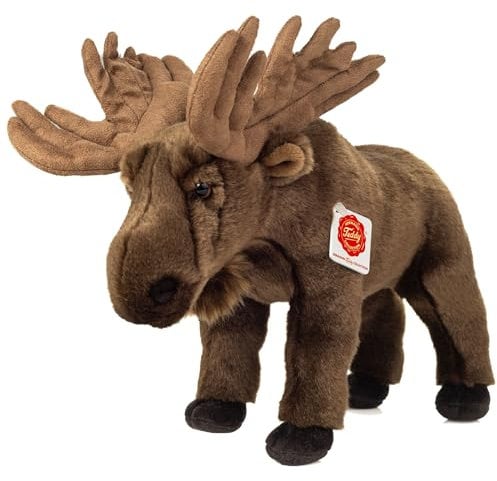 Teddy Hermann 90853 Elch 30 cm, Kuscheltier, Plüschtier mit recycelter Füllung