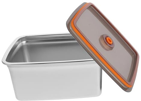 MAGICLULU Lebensmittelbehälter Edelstahl 2900 Ml Mit Deckel Frischhaltebox Kühlschrank Aufbewahrung Auslaufsicher Für Küche Und Büro