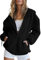FNKDOR Women's Hoodies for Women UK Zip Up Hoodie Drawstring Oversized Y2K Ladies Spring Autumn Winter Full Zipper Jacket Plain Sweatshirt with Hooded Black Hoodie Women(A2 Black,4XL)
