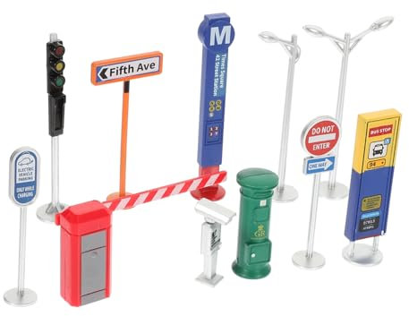 MUSISALY 1set Realistic Traffic Signs and Road Signs Playset for Boy Girl Miniature Models for Educational Play Safe and Materials for Birthday and