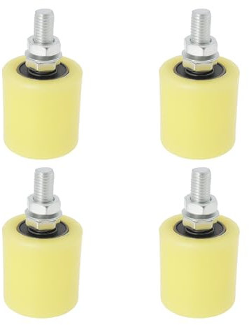 Be In Your Mind Lot de 4 rouleaux de guidage coulissants en nylon de 2 pouces pour portes électriques portes coulissantes roues de serrage en nylon portes en fer avec roulement 6201