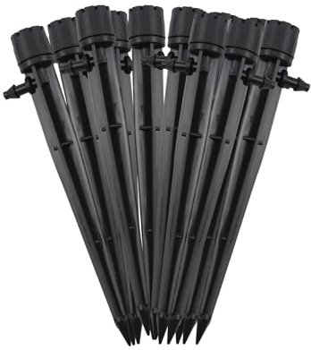 Kapokr Gardena Micro Drip - Sistema de riego de 360 grados para jardín, 8 agujeros, sistema de riego por goteo ajustable, sistema de riego por goteo de 4/7 mm, tubo para jardín y parterres, 50