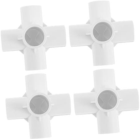 Toyvian 4pièces Connecteur PVC Voies pour Tuyaux Eau Raccord Coudé Robuste pour Étagères Cadres Et Mobilier Adapté pour Arrosage Et Bricolage