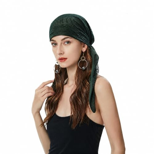 ZLYC Damen Chemo Turban Mütze Vorgebundenes Kopftuch Headwraps Leichte Hut | Leicht Atmungsaktiv
