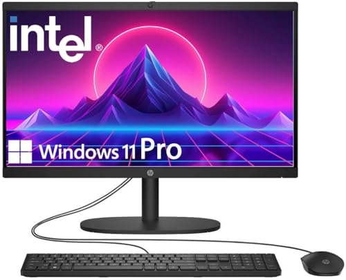 HP 2025 22 FHD All-in-One Desktop Computer • The New Version for Everyday Use • Latest 13th Gen Intel Quad-Core CPU • 8GB DDR5 • 128GB Storage • HDMI • Type-C • Wi-Fi • HD Webcam • Win11 Pro • Black