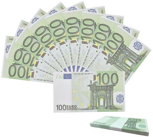 100 Blätter Spielgeld Kinder, Spiel Geld, für Mathe, Zählen Und Währungskenntnisse, Kaufmannsladen Spielen Deko