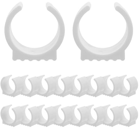LALADEFIEE Lot de 20 embouts de pieds de chaise en plastique en forme de U - 38-42 mm - Pour meubles de jardin et fauteuils suspendus - Blanc - Antidérapants