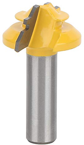 SEAFRONT 45 Degree Lock Miter Router Bit Cemented Carbide Woodworking Milling Cutter 1 2 Inch Shank 2 Flute for MDF Plywood Joint Cutting on CNC Router Table (#1)