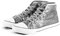 Party Factory Pailletten Schuhe, Silber Glitzer, Größe 37, für Damen und Herren, Designer Turnschuhe, Sneaker für Karneval