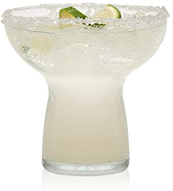 Libbey Stemless Margarita Glasses Set of 6, Modern Margarita Glasses, Lightweight, Unique Bar Glasses, Lead-Free Margarita Set, 10.25 Ounces