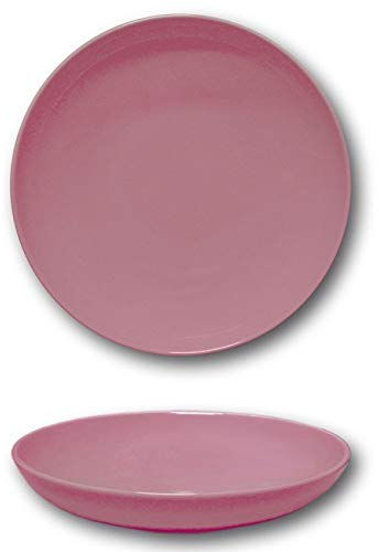 Siviglia - Juego de 6 platos hondos (porcelana, 22 cm), color rosa