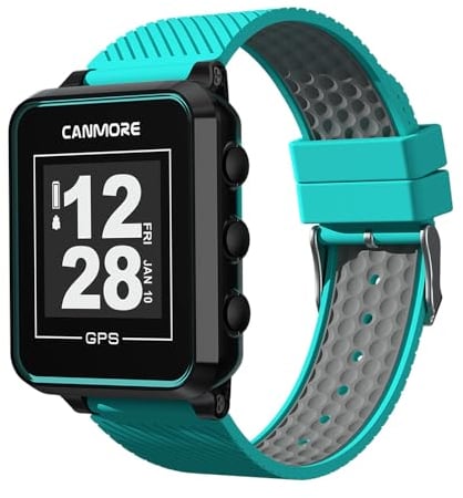 CANMORE TW353 Golf GPS Watch for Men and Women, High Contrast LCD Display, Free Update Over 41,000 Preloaded Courses Worldwide, Lightweight Essential Golf Accessory for Golfers, Turquoise
