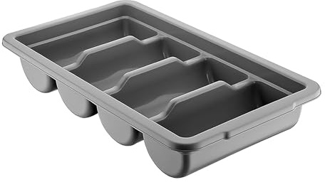 GGM Gastro | BKGGP4 | Besteckkasten mit 4 Fächern - Grau
