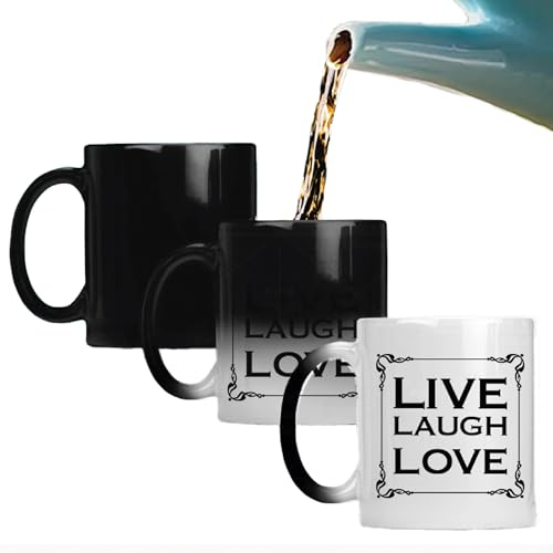 Live Laugh Love Novelty Heat Colour Changing Mug