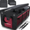 FORTEM Car Boot Organiser, Multi Compartment Storage, Non Slip Base, Adjustable Straps, Soft Cover (3 Compartments, Red)