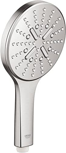 Grohe 26574DC0 Rainshower SmartActive 130 Bouton de Douche à 3 Jets, Supersteel