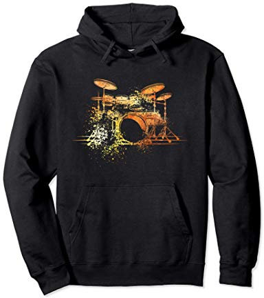 Geschenk für Schlagzeuger | Drumsticks Vintage Schlagzeug Pullover Hoodie