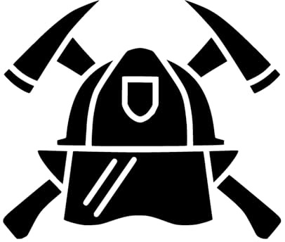 Feuerwehrhelm Sticker 6 Größen Aufkleber Firefighter Helmet Aufkleber Emblem JDM in 6 Größen und 21 Farben