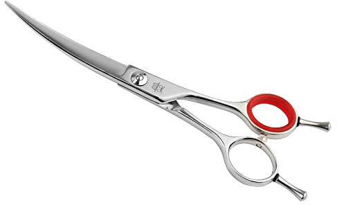 Friseurschere Friseurschere/Schere gebogen 6,5 Zoll - Hair Scissor Japanese 440C Steel - Rasiermesser-Rand-Haarschneidewerkzeug - Perfekt für Rechts- und Linkshänder Friseurschere eingestellt