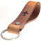 ELBERCRAFT® Schlüsselanhänger Leder Flugzeug Geschenk für Frauen oder Männer pflanzlich gegerbt braun mit gravur schwarz 12 cm made in Germany Leather Keychain
