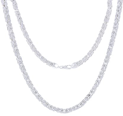 Luxxos Königskette 6 x 6 mm aus 925 Sterling Silber 60