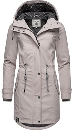 Peak Time Damen Regenjacke Regenmantel Jacke wasserdicht mit Kapuze L60042 Kitt22 Gr. L