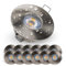 EMOS Emos 5 W LED IP44 Badezimmer-Deckenleuchten 3000 K – 240 V LED-kompatibel – Nickel-Deckenspot-Downlight mit Schutzart IP44 für Küche und Schlafzimmer – 12 Stück