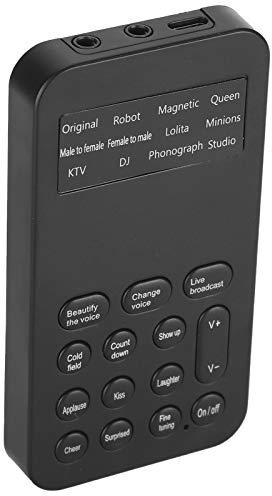 Cambio di Voce Universale da Maschio a Femmina a 12 Voci Cambio di Voce con Abbellimento in ABS, Aggiunta di 8 Effetti Sonori Fissi Set di Mini Scheda Audio Dal Vivo per Telefono Cellulare Computer